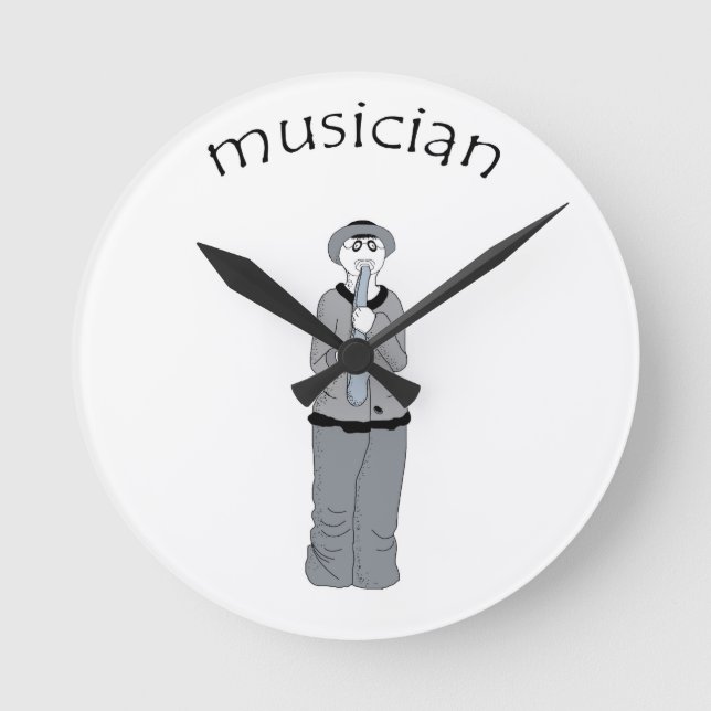 Horloge Ronde musicien (Recto)