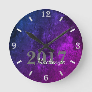 Horloge Ronde Mystic-Topaz Grad   Année Ombre bleu rose violet 