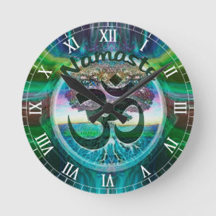 Horloge Ronde Namaste Tree of Life