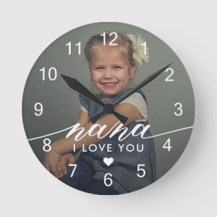 Horloge Ronde Nana I love You Elegant Photo