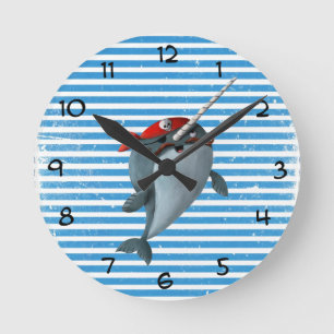 Horloge Ronde Narwhal de Pirate