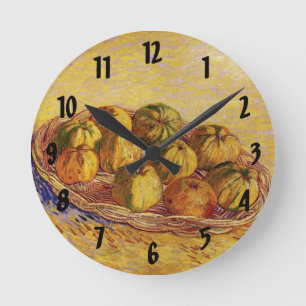 Horloge Ronde Nature morte, panier de pommes de Vincent van Gogh