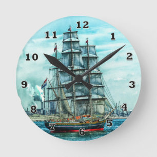 Horloge Ronde Navire