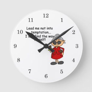 Horloge Ronde Ne Me Menez Pas Dans Un Humour De Tentation