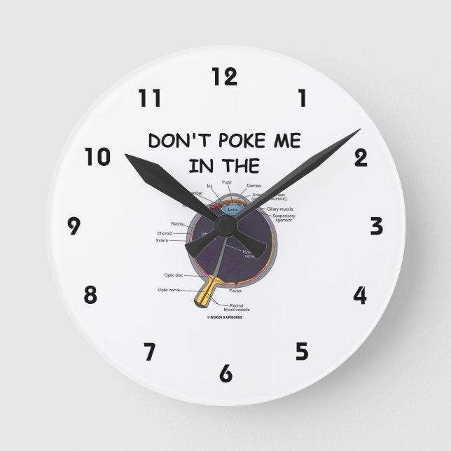 Horloge Ronde Ne me poussez pas dans l'humour (d'anatomie (Recto)