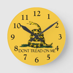 Horloge Ronde Ne me trompez pas, Drapeau Gadsden Histoire patrio