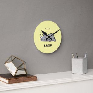 Horloge Ronde Né pour être paresseux
