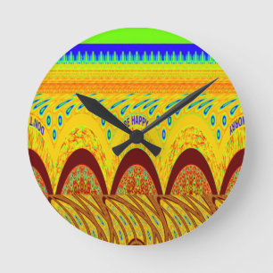 Horloge Ronde Ne vous inquiétez pas être heureux Art Design
