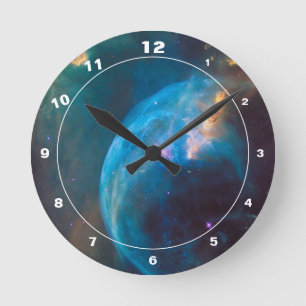 Horloge Ronde Nebula de bulle et de bulle - Espace extra-atmosph