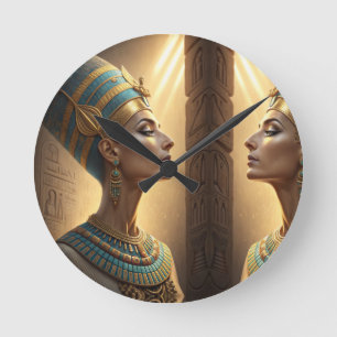 Horloge Ronde Néfertiti la reine de l'élégance intemporelle Égy