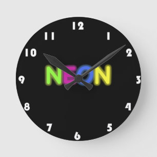 Horloge Ronde Neon Clock