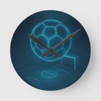 Neon Futuristic Soccer Field Art
