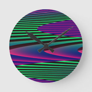 Horloge Ronde Neon Seas Wall Clock