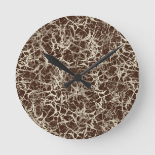 Horloge Ronde Neurons de réseautage sur le rouge - motif continu