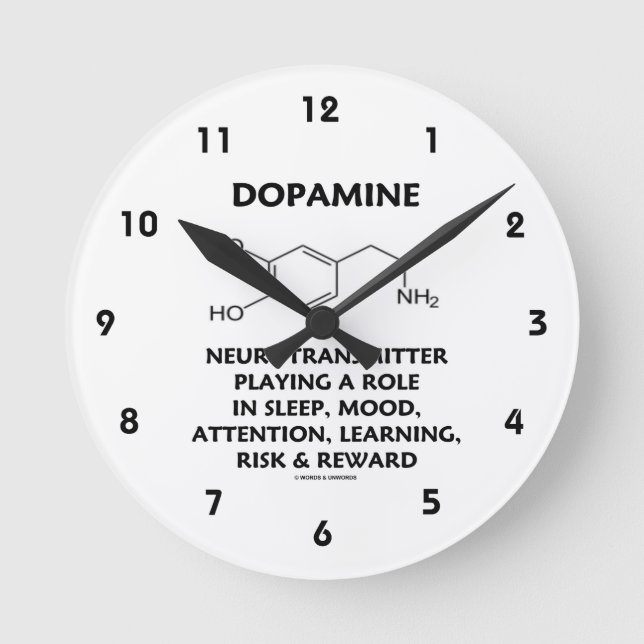 Horloge Ronde Neurotransmetteur de dopamine (molécule chimique)  (Recto)