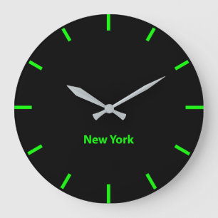 Horloge Ronde New York City Time Zone Salle de presse Mur Grande