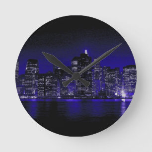 Horloge Ronde New York La Nuit