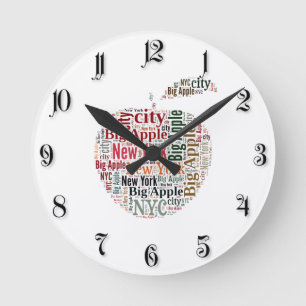 Horloge Ronde New York words cloud