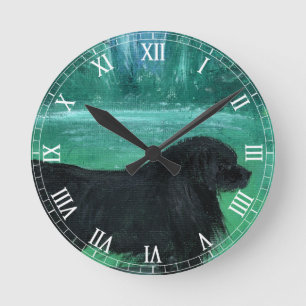 Horloge Ronde Newfoundland dog classic wall clock