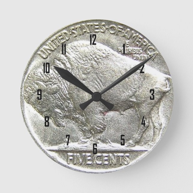 HORLOGE RONDE NICKEL DE BUFFLE (Recto)