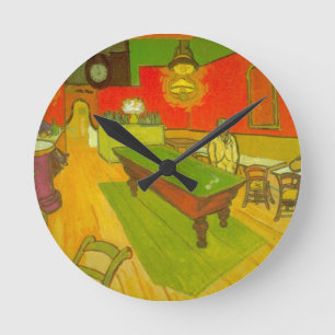 Horloge Ronde Night Cafe par Vincent van Gogh