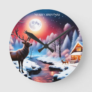 Horloge Ronde Noël au Creek