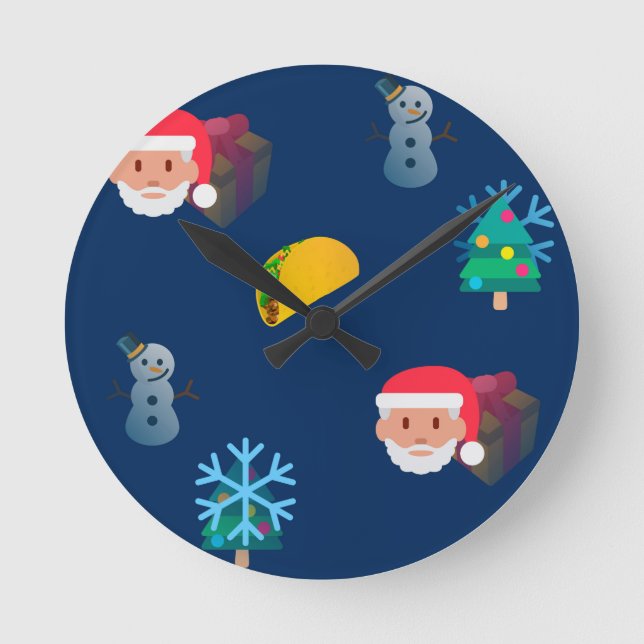 Horloge Ronde noël taco emoji (Recto)