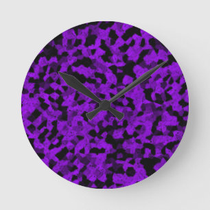 Horloge Ronde Noir et violet