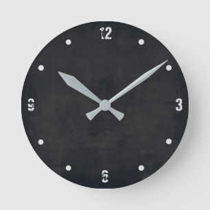 Horloge Ronde Noir moderne Rustique élégant Abstrait