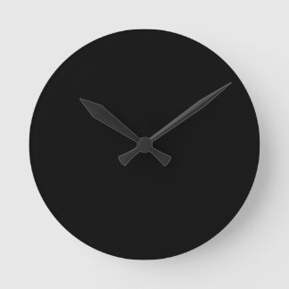 Horloge Ronde Noir Uni Plein