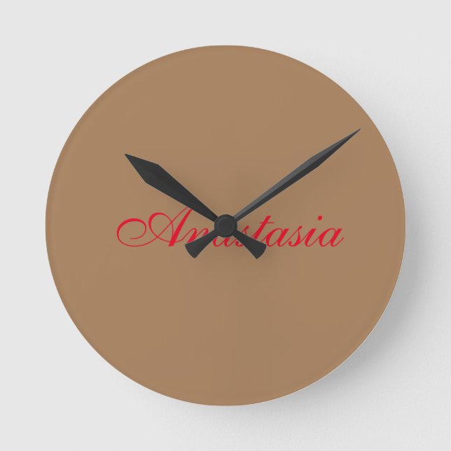 Horloge Ronde Nom d'écriture professionnelle classique personnal (Recto)