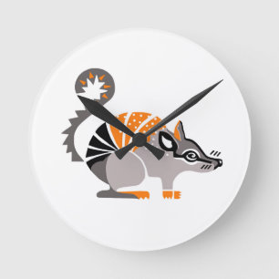 Horloge Ronde NOMBRE Graphique - Faune - Australie - Marsupial