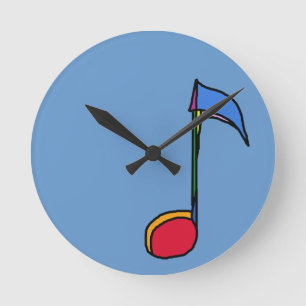 Horloge Ronde note de musique colorée graphique