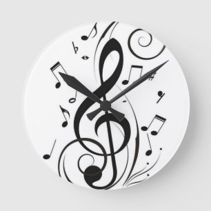 HORLOGE RONDE ****NOTE MUSICALE*** FERMETURE