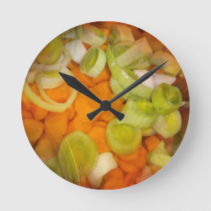 Horloge Ronde N'oubliez pas de préparer la veg Wall Clock 1