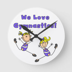 Horloge Ronde Nous aimons la gymnastique