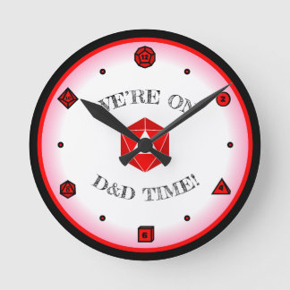 Horloge Ronde Nous sommes à l'heure de D&D - RED