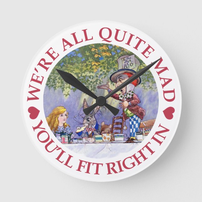 Horloge Ronde Nous sommes tous assez fous, tu vas rentrer ! (Recto)