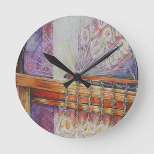Horloge Ronde Nous sommes tous des papillons de nuit volant auto