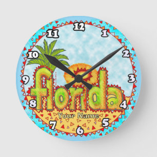 Horloge Ronde Nouveau Soleil de Floride