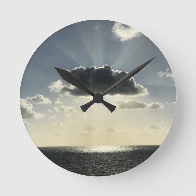 Horloge Ronde Nuage et soleil (Recto)