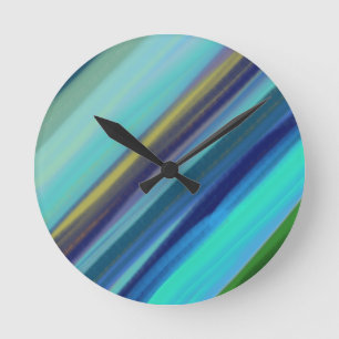 Horloge Ronde Nuances de bleu de l'océan en haute mer