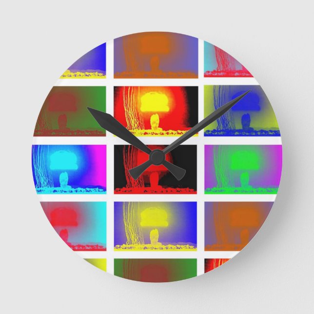 Horloge Ronde Nucléaire à la bombe Atom (Recto)
