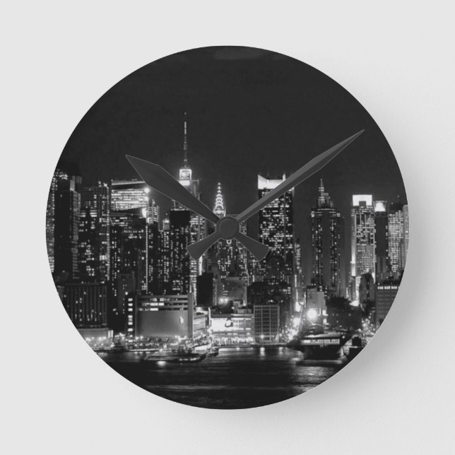 Horloge Ronde Nuit à New York (Recto)