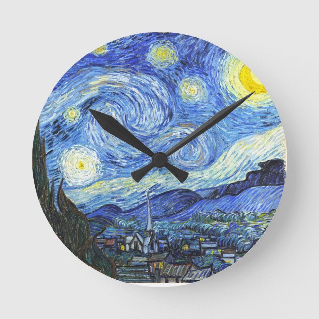 Horloge Ronde Nuit Van Gogh Starry (Recto)