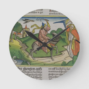 Horloge Ronde Numéros 22 âne parlant de 20-35 Balaam, du 'N