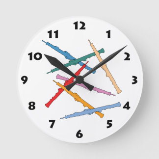 Horloge Ronde Oboe coloré