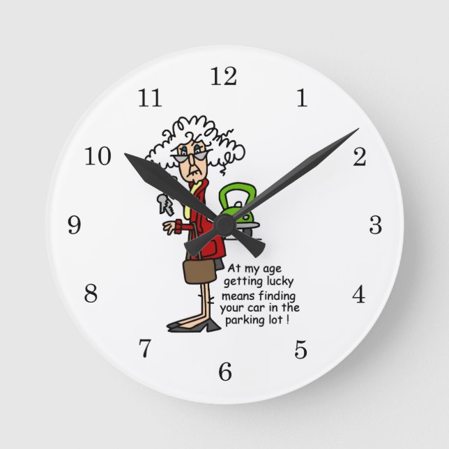 Horloge Ronde Obtenir un Humour chanceux (Recto)