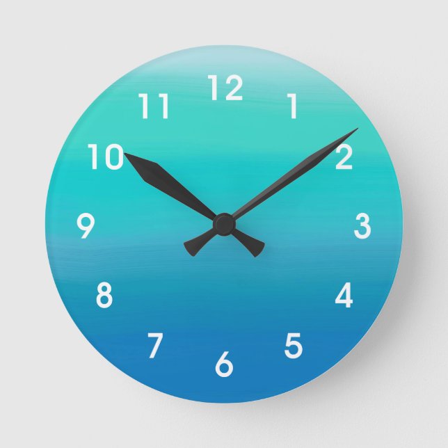 Horloge Ronde Océan Aquarelle Mur (Recto)