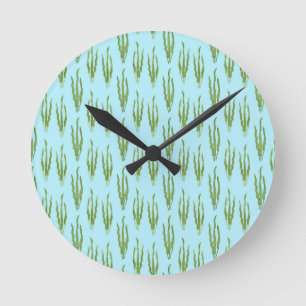 Horloge Ronde Océan d'algues vertes Plantes Nature Lover Eau bl
